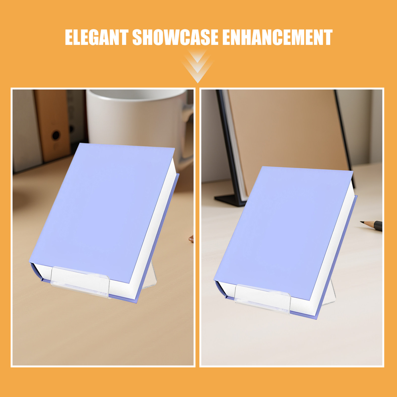 6 sztuk – przezroczyste, małe  – Clear Acrylic Book Stand Holder recenzja i cena