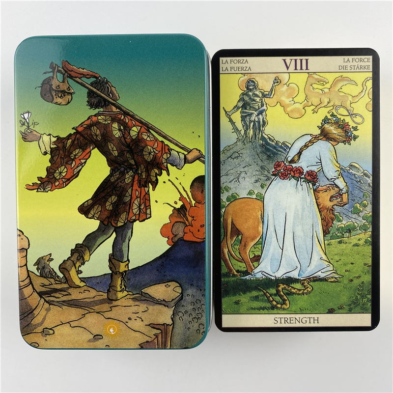 Metal Box Gilded Edition Back  – Tarot Deck With Guidebook recenzja i cena