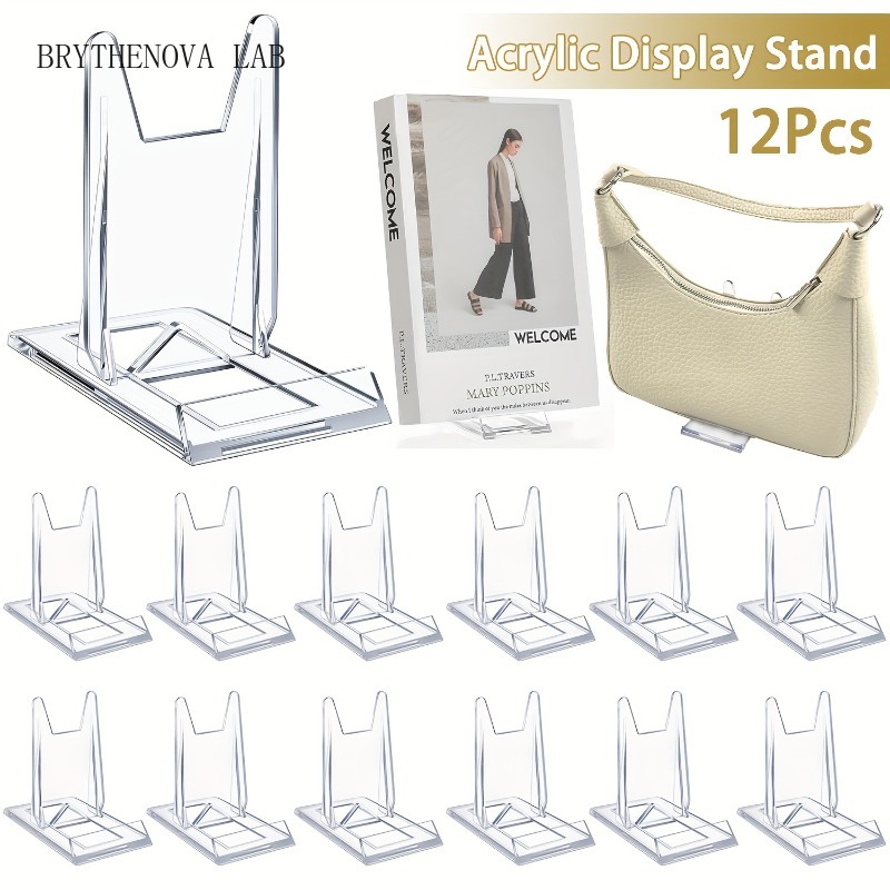 12 szt. Przezroczyste akrylowe – Clear Acrylic Book Stand Holder recenzja i cena
